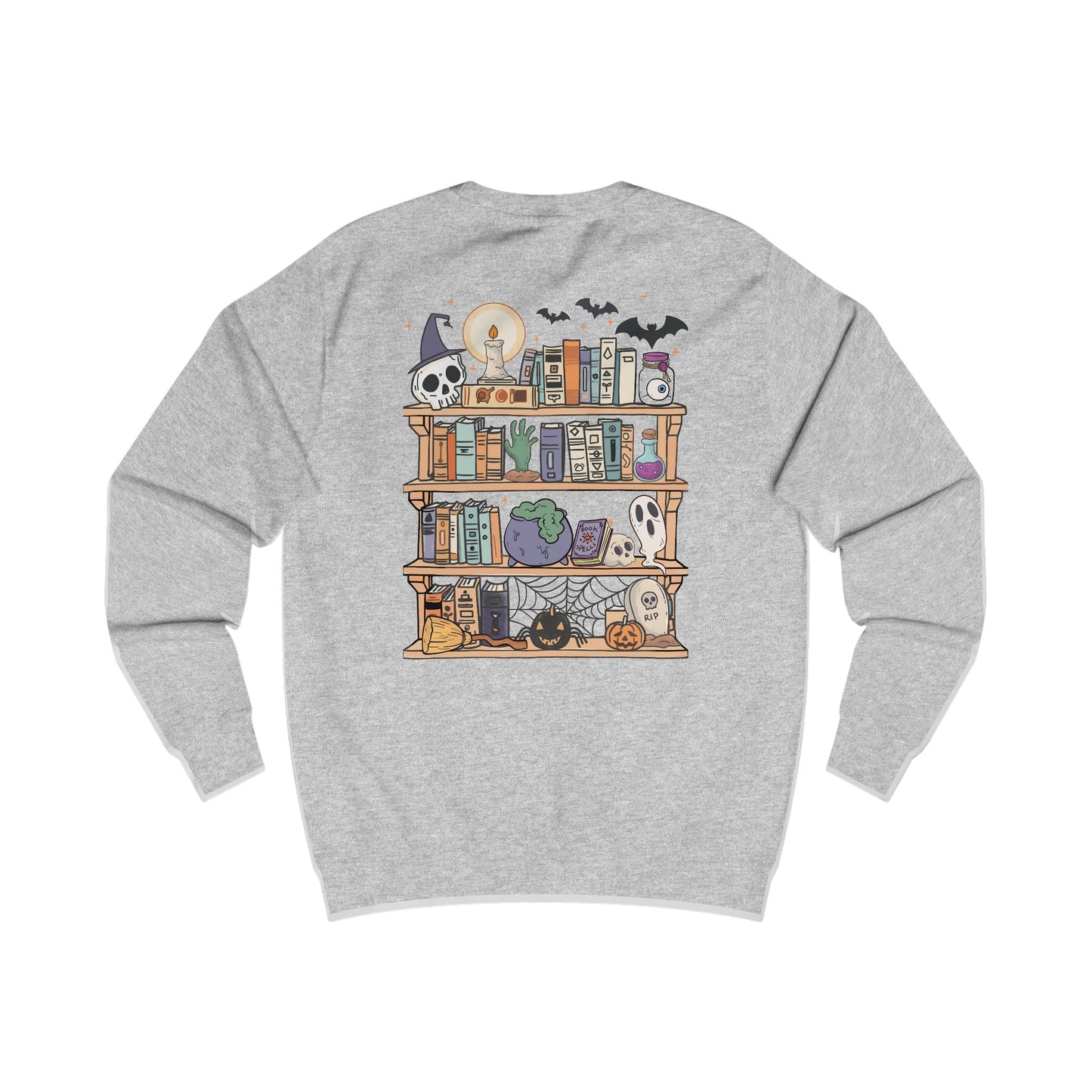 Book Lovers/Ghost Unisex Sweatshirt - Perfect for Halloween, Cozy Fall Wear, Gift for Book Lovers, Ghost and Books Design