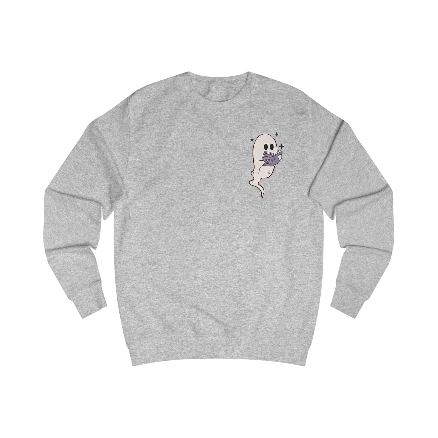 Book Lovers/Ghost Unisex Sweatshirt - Perfect for Halloween, Cozy Fall Wear, Gift for Book Lovers, Ghost and Books Design
