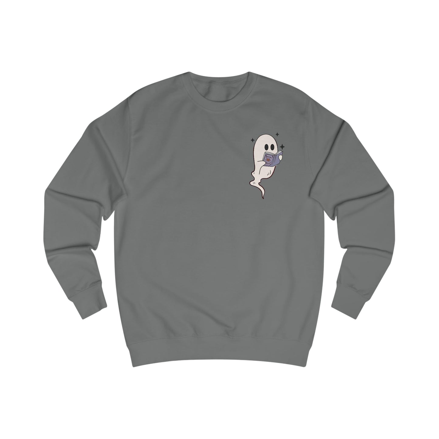 Book Lovers/Ghost Unisex Sweatshirt - Perfect for Halloween, Cozy Fall Wear, Gift for Book Lovers, Ghost and Books Design