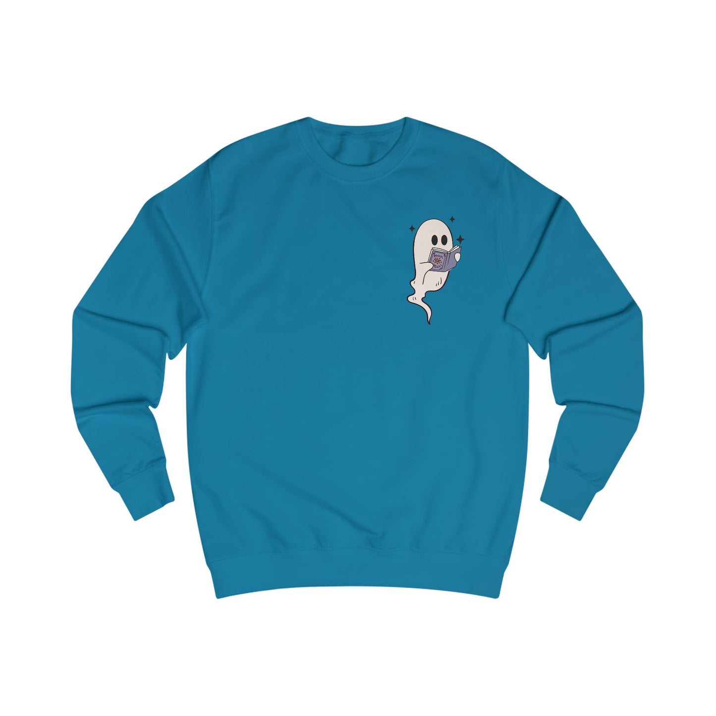 Book Lovers/Ghost Unisex Sweatshirt - Perfect for Halloween, Cozy Fall Wear, Gift for Book Lovers, Ghost and Books Design