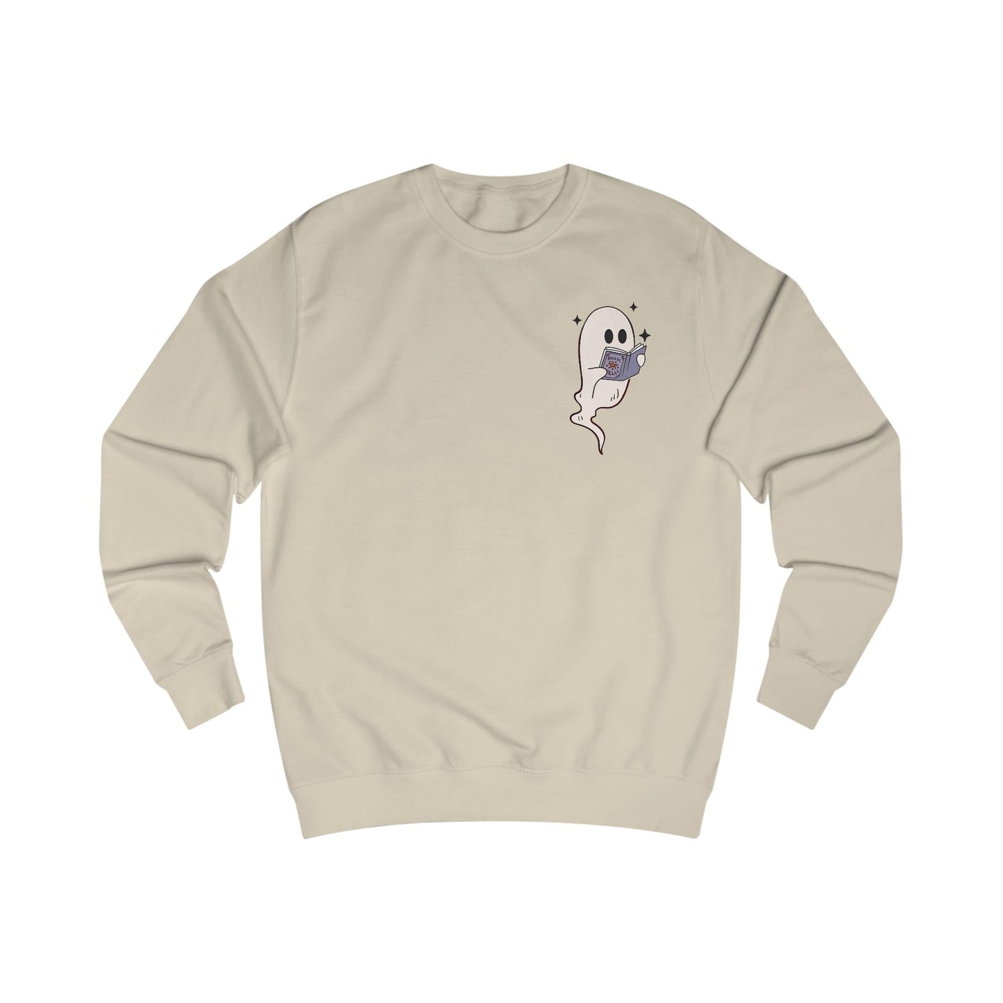 Book Lovers/Ghost Unisex Sweatshirt - Perfect for Halloween, Cozy Fall Wear, Gift for Book Lovers, Ghost and Books Design