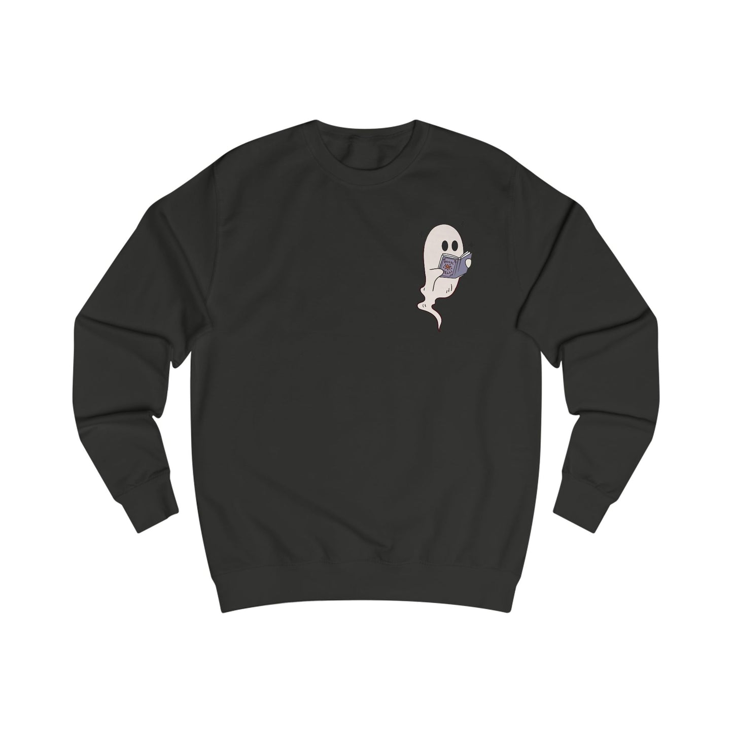 Book Lovers/Ghost Unisex Sweatshirt - Perfect for Halloween, Cozy Fall Wear, Gift for Book Lovers, Ghost and Books Design