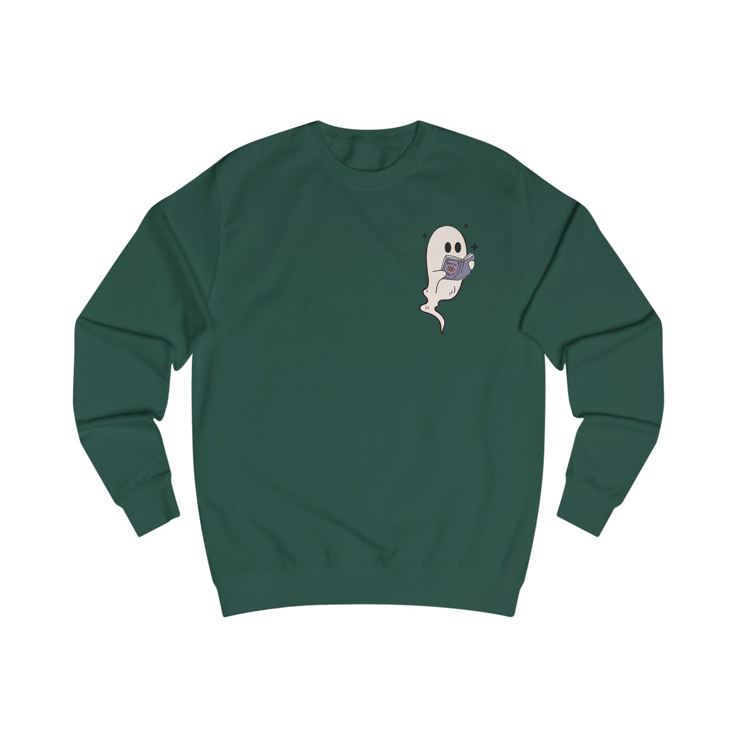 Book Lovers/Ghost Unisex Sweatshirt - Perfect for Halloween, Cozy Fall Wear, Gift for Book Lovers, Ghost and Books Design