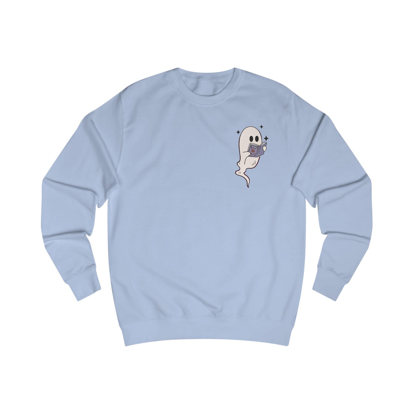 Book Lovers/Ghost Unisex Sweatshirt - Perfect for Halloween, Cozy Fall Wear, Gift for Book Lovers, Ghost and Books Design