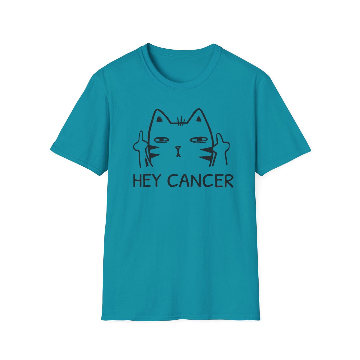 HEY CANCER--Sassy Cat T-Shirt -