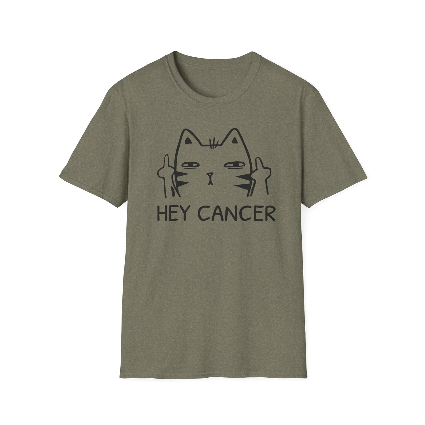 HEY CANCER--Sassy Cat T-Shirt -