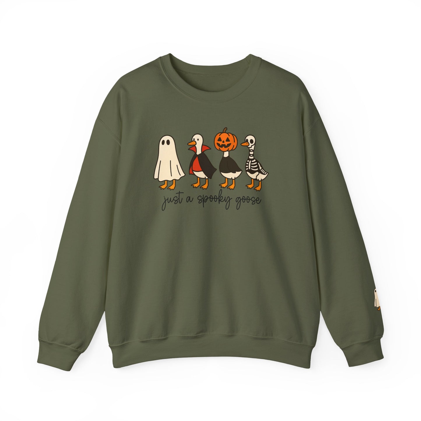Spooky Goose Crewneck Sweatshirt | Fall Fashion, Unisex Cozy Sweatshirt