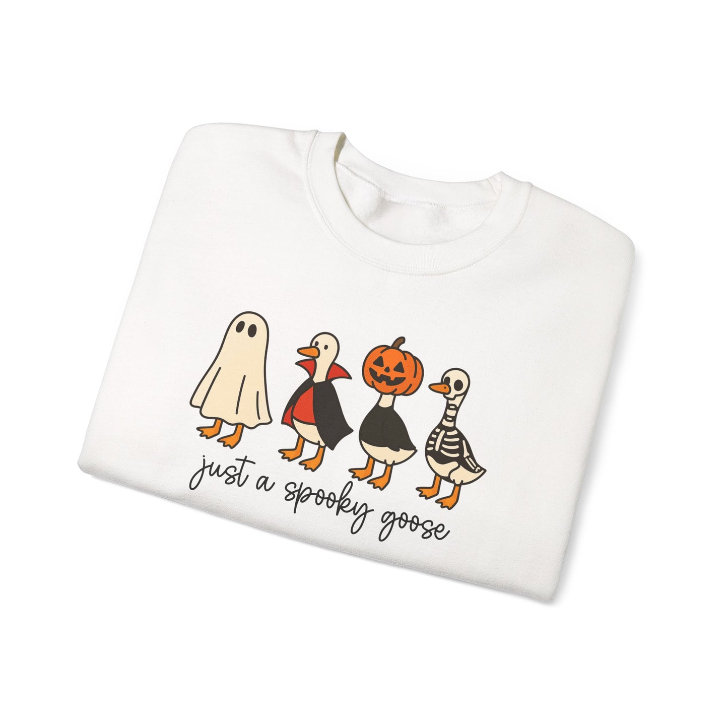 Spooky Goose Crewneck Sweatshirt | Fall Fashion, Unisex Cozy Sweatshirt