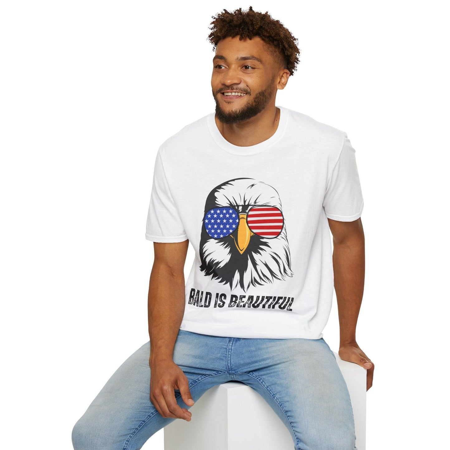 "BALD IS BEAUTIFUL" Unisex Softstyle T-Shirt