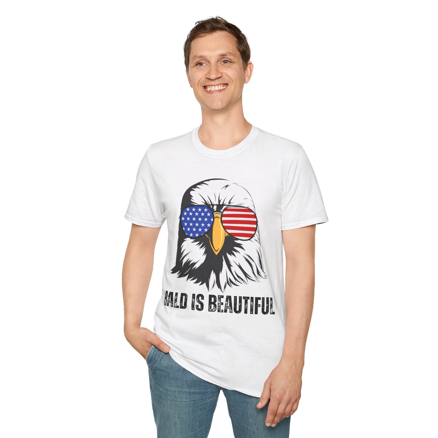 "BALD IS BEAUTIFUL" Unisex Softstyle T-Shirt