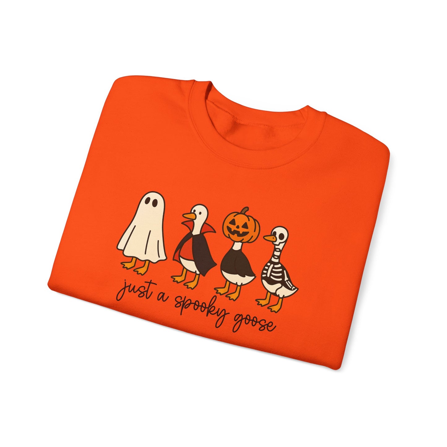 Spooky Goose Crewneck Sweatshirt | Fall Fashion, Unisex Cozy Sweatshirt