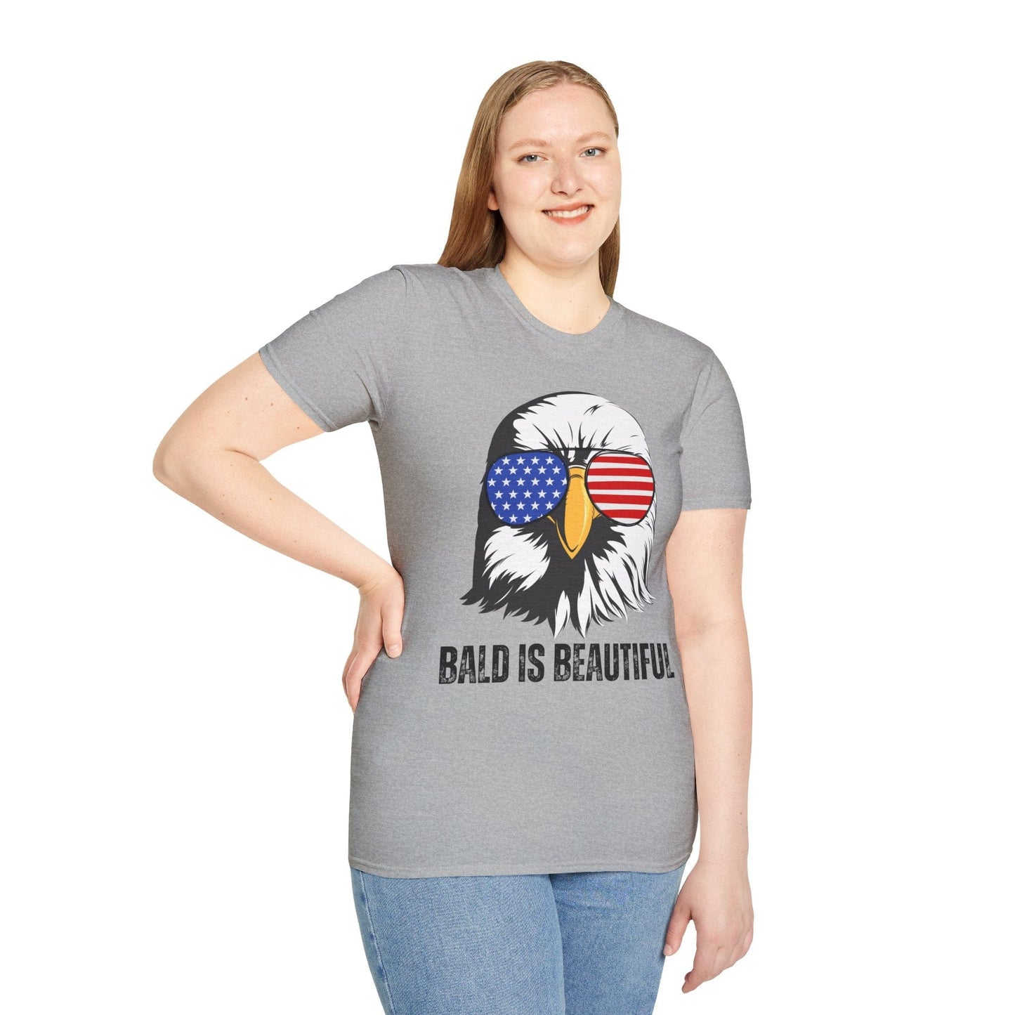 "BALD IS BEAUTIFUL" Unisex Softstyle T-Shirt
