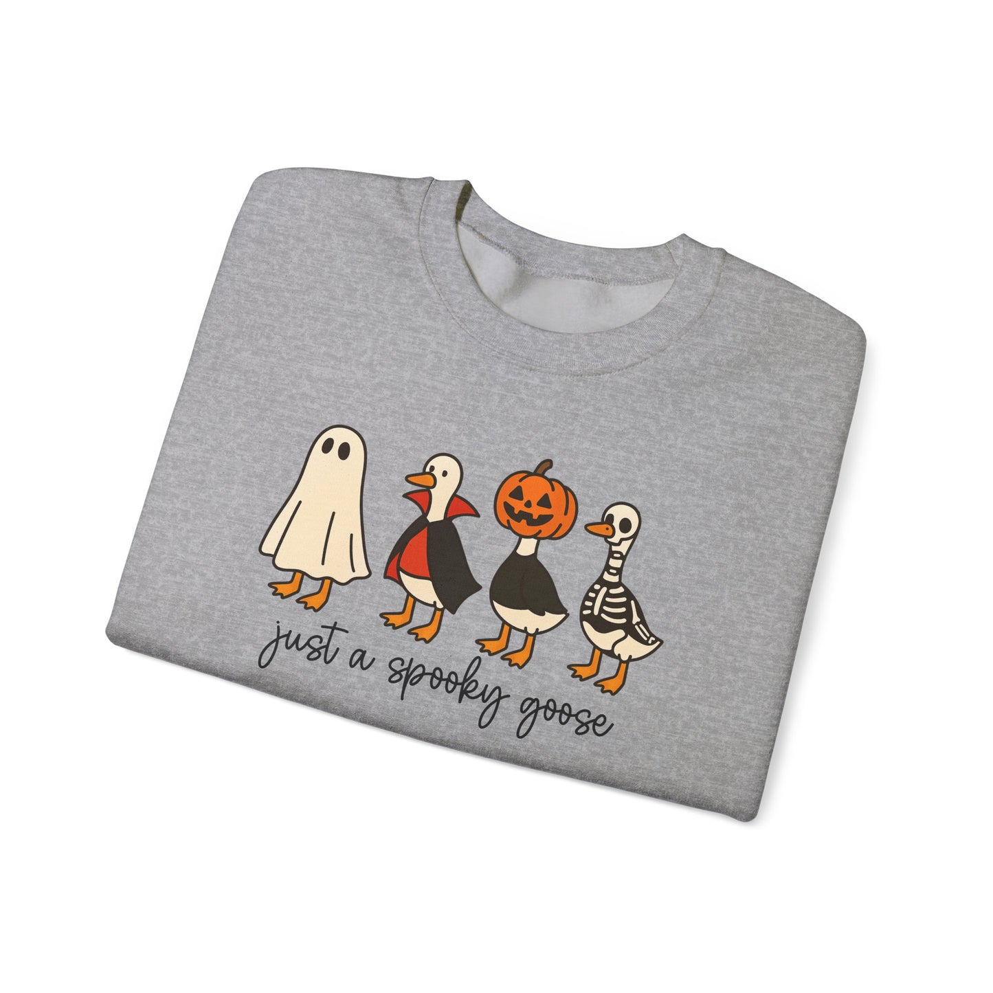 Spooky Goose Crewneck Sweatshirt | Fall Fashion, Unisex Cozy Sweatshirt