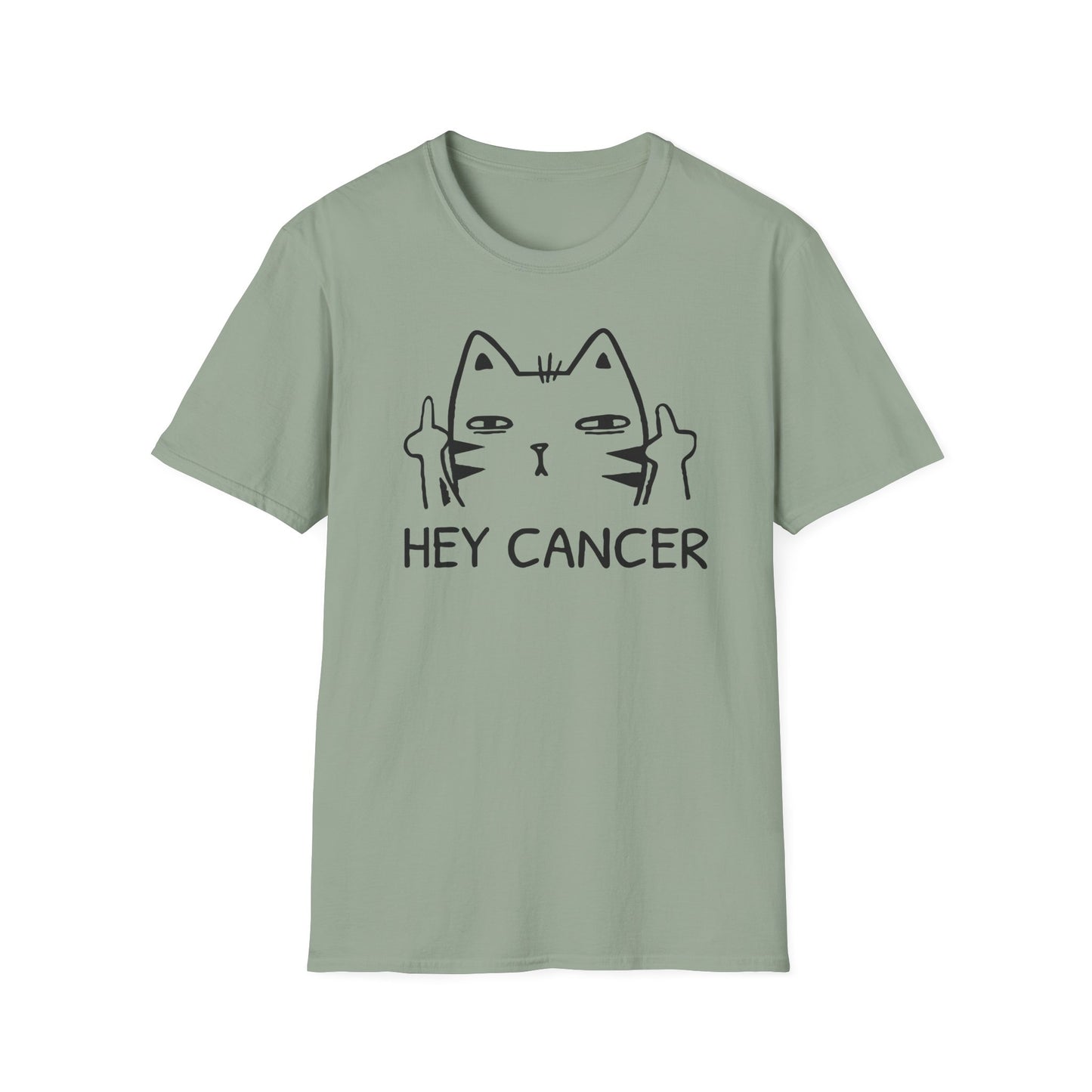 HEY CANCER--Sassy Cat T-Shirt -