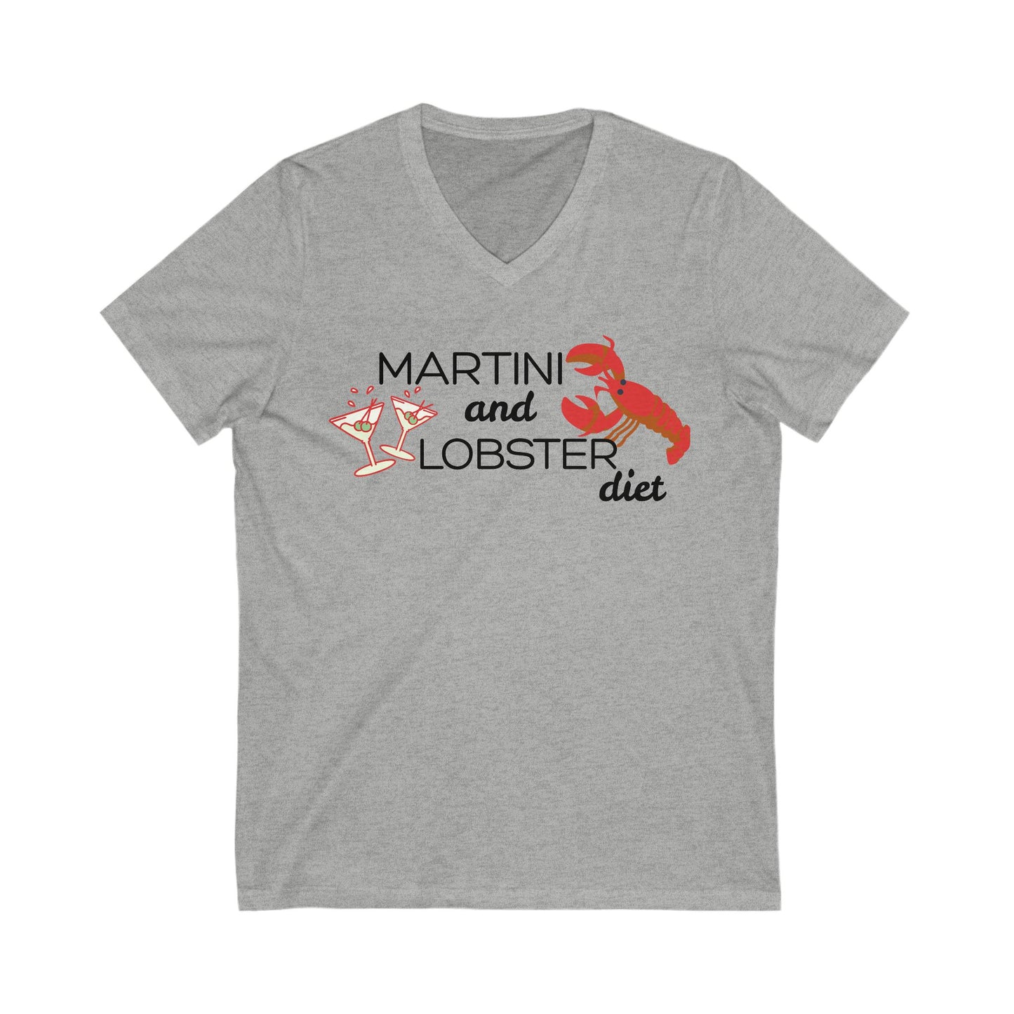 Martini and Lobster V-Neck Tee
