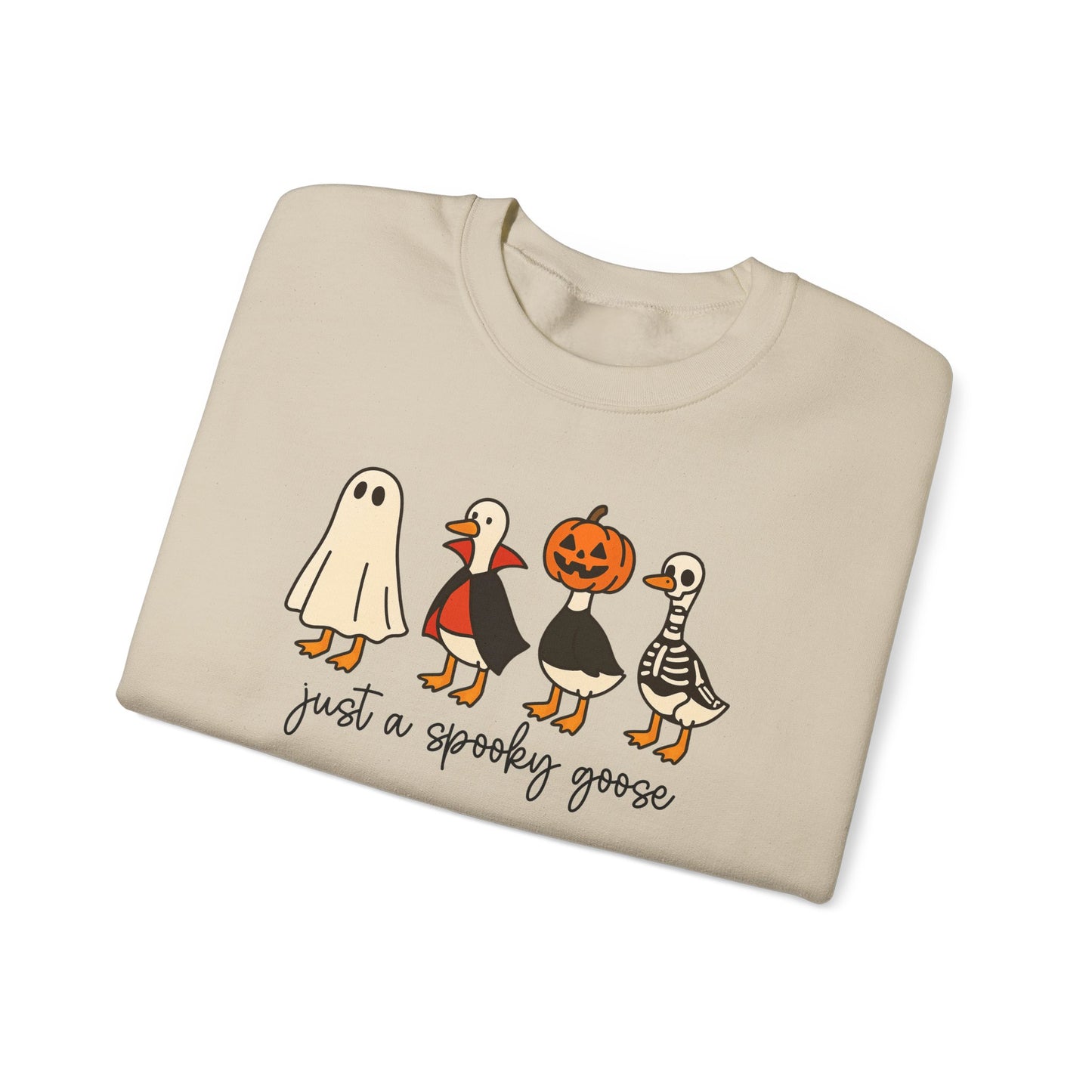 Spooky Goose Crewneck Sweatshirt | Fall Fashion, Unisex Cozy Sweatshirt