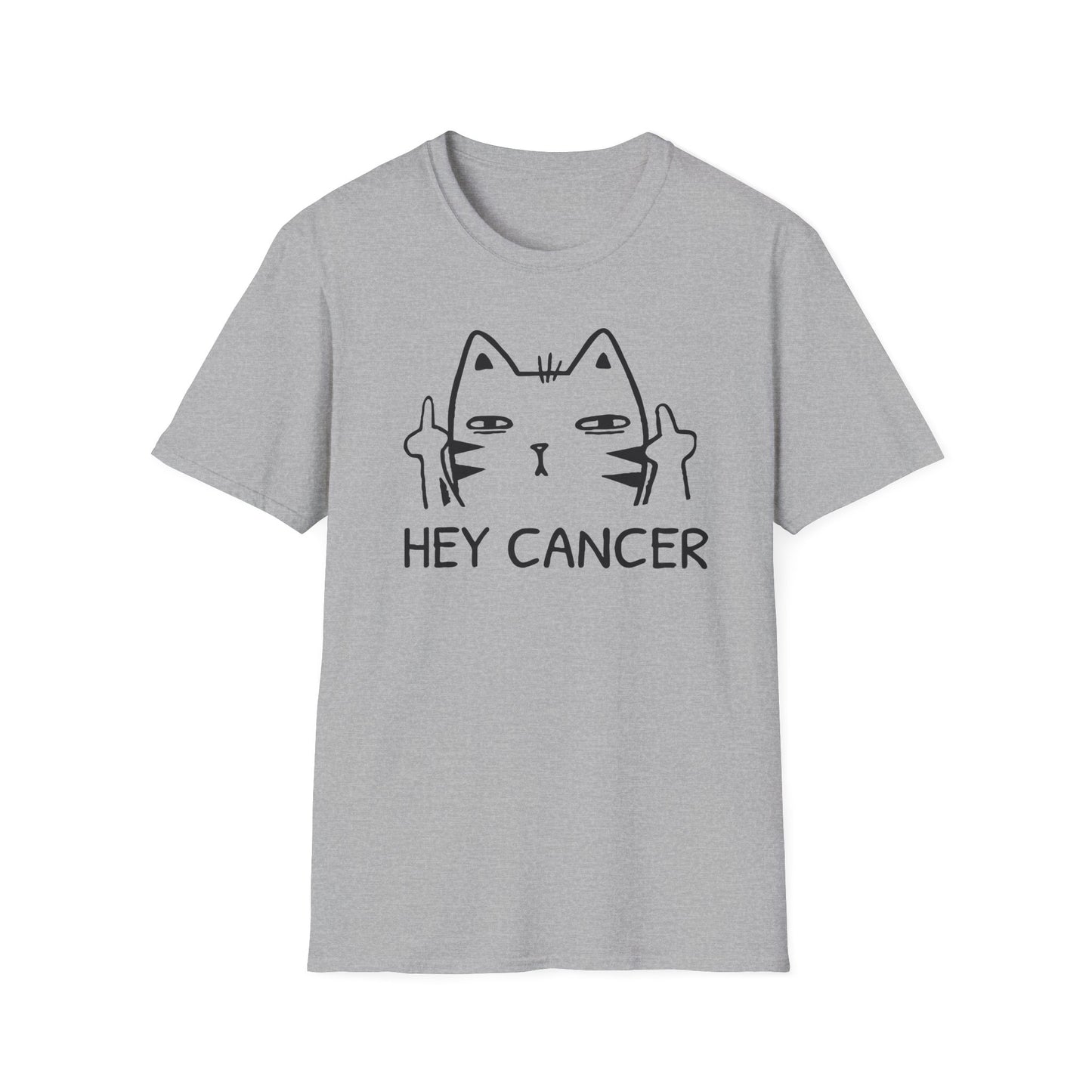 HEY CANCER--Sassy Cat T-Shirt -