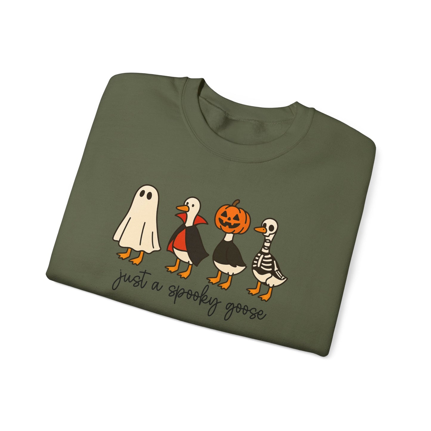 Spooky Goose Crewneck Sweatshirt | Fall Fashion, Unisex Cozy Sweatshirt