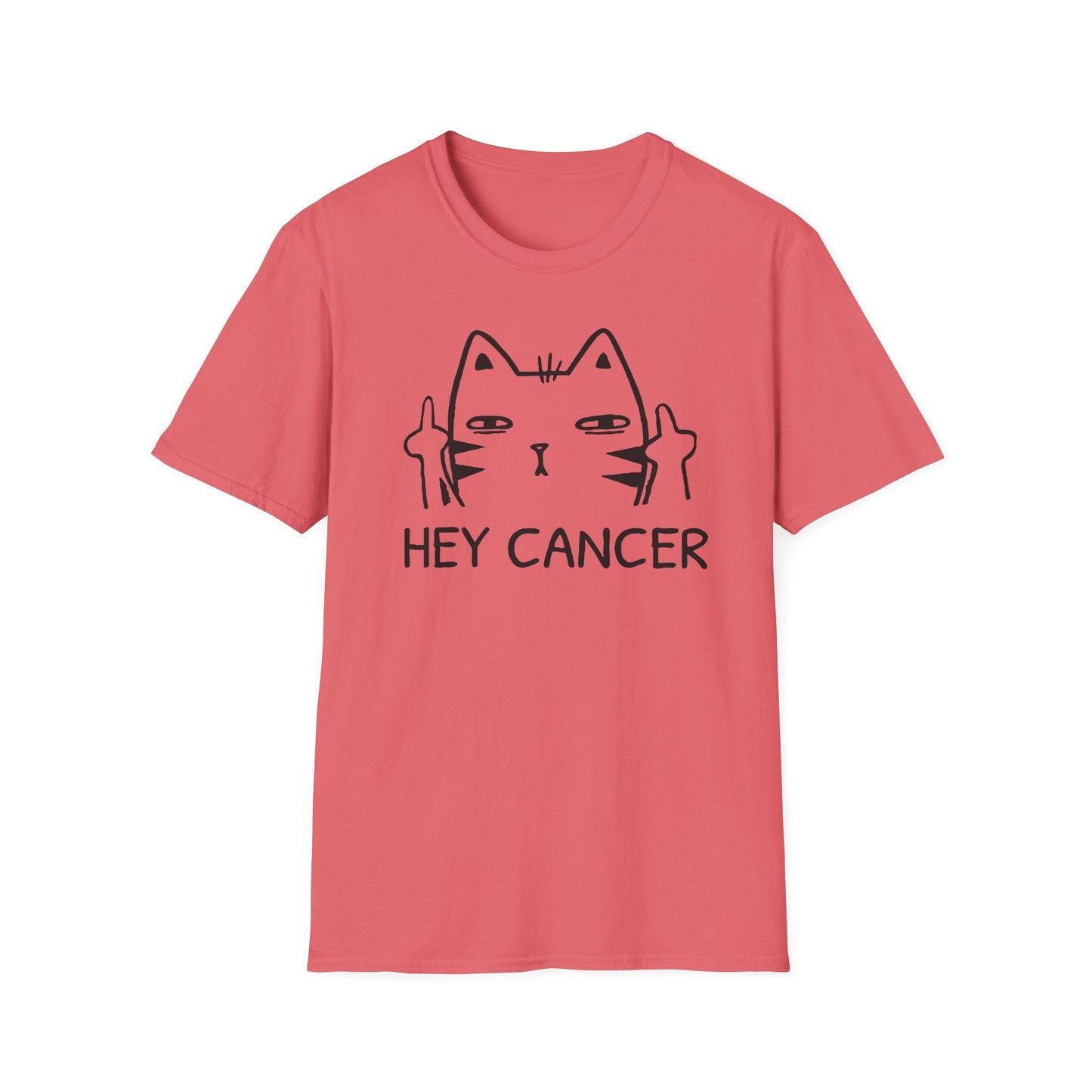 HEY CANCER--Sassy Cat T-Shirt -