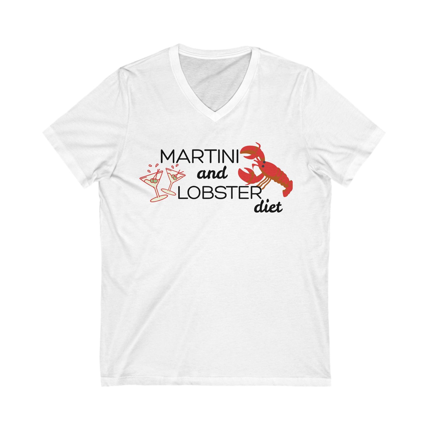 Martini and Lobster V-Neck Tee