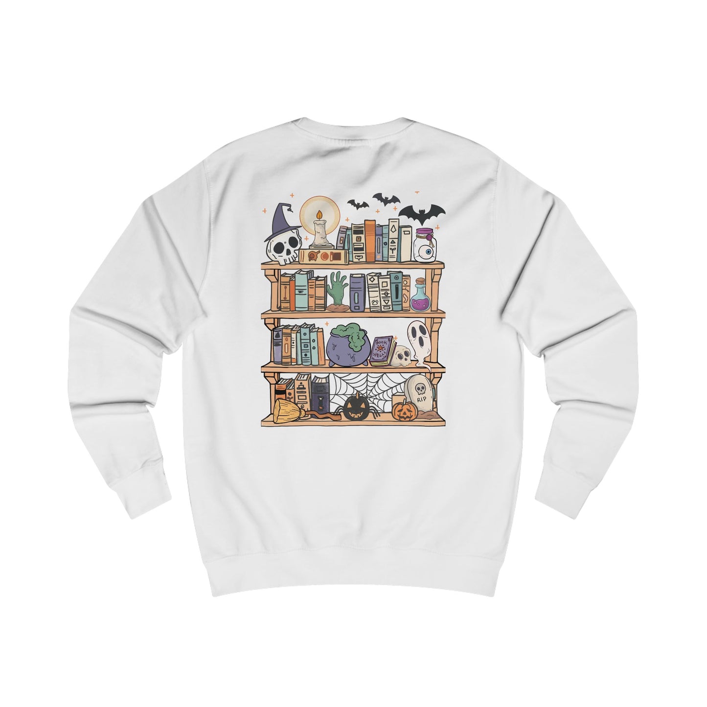 Book Lovers/Ghost Unisex Sweatshirt - Perfect for Halloween, Cozy Fall Wear, Gift for Book Lovers, Ghost and Books Design