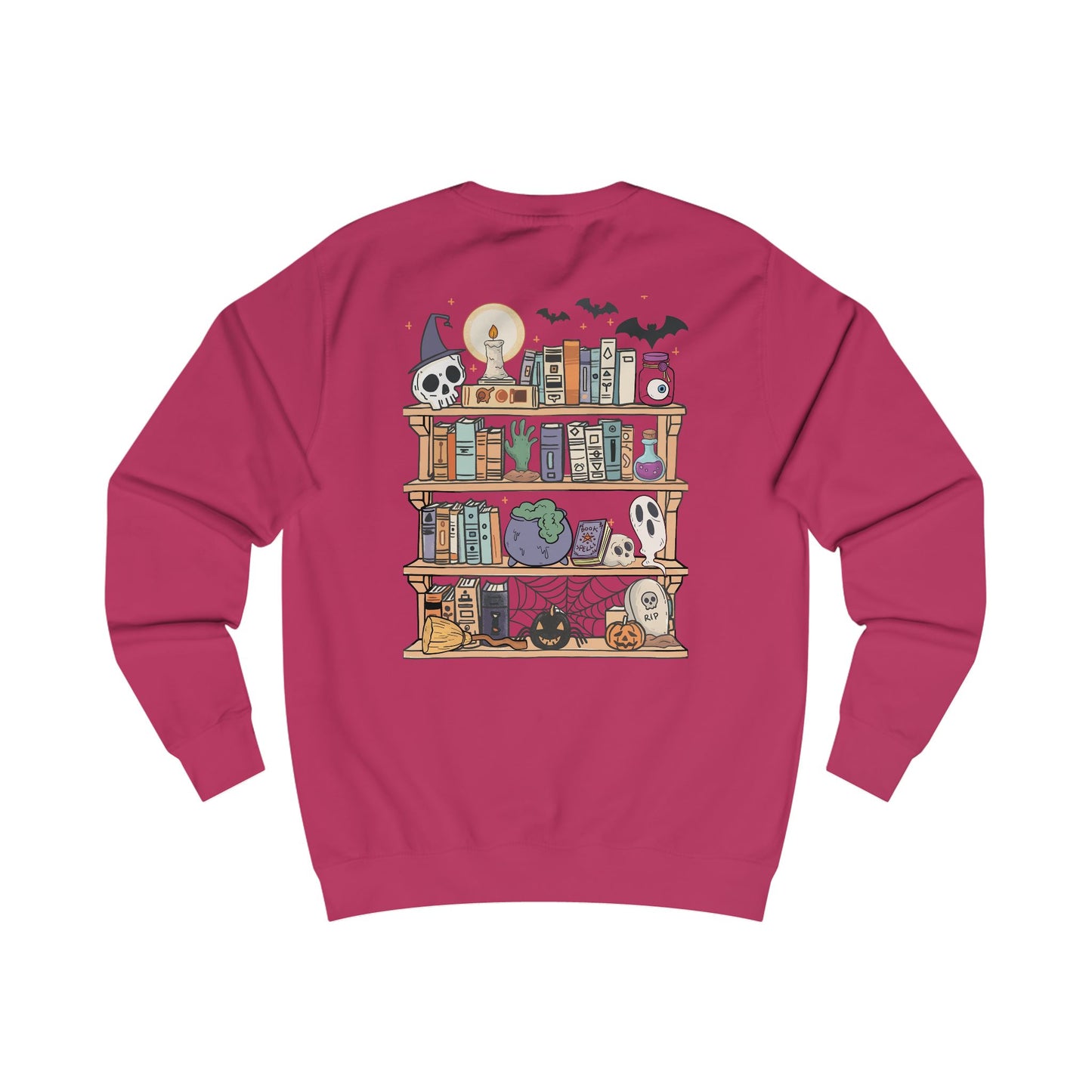 Book Lovers/Ghost Unisex Sweatshirt - Perfect for Halloween, Cozy Fall Wear, Gift for Book Lovers, Ghost and Books Design