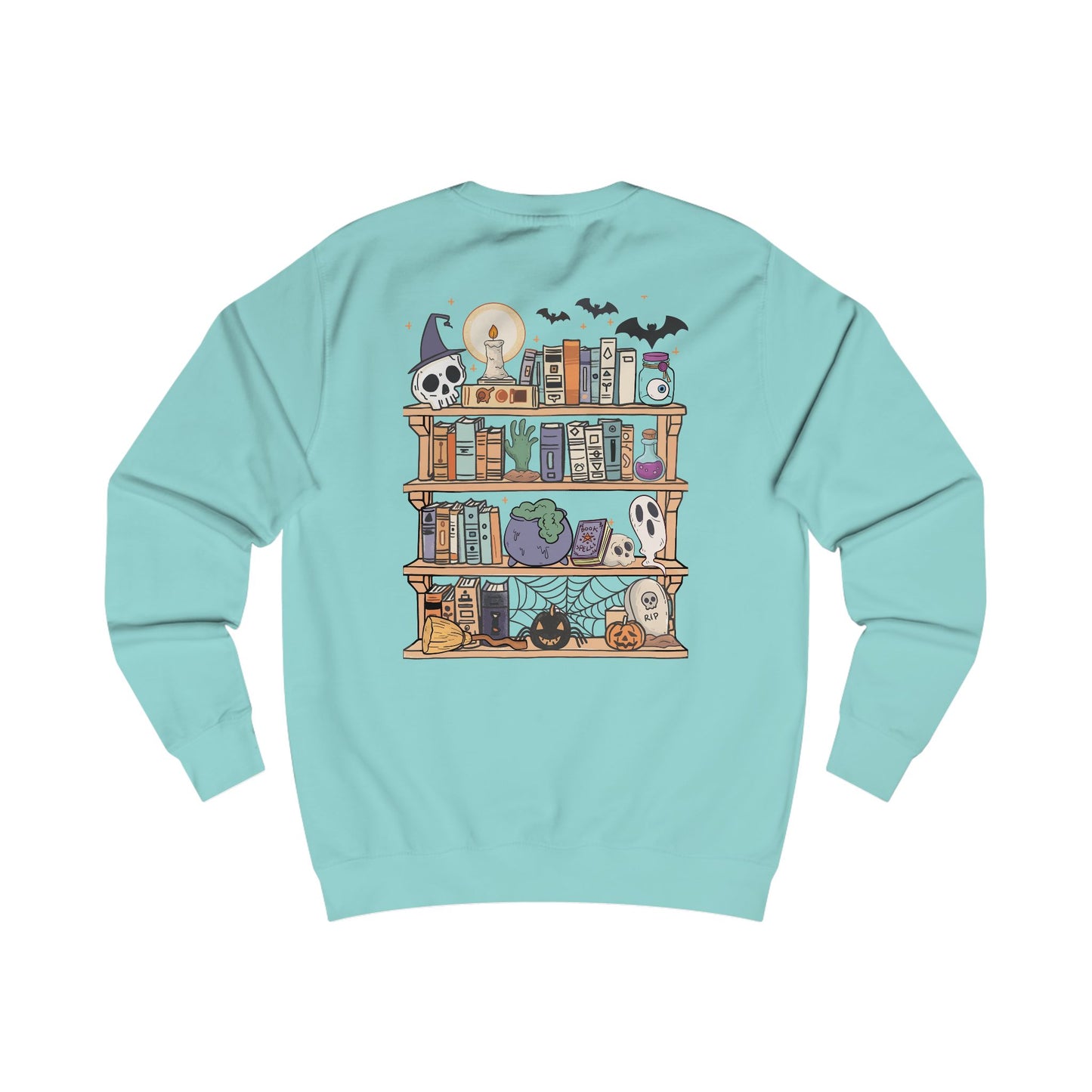 Book Lovers/Ghost Unisex Sweatshirt - Perfect for Halloween, Cozy Fall Wear, Gift for Book Lovers, Ghost and Books Design