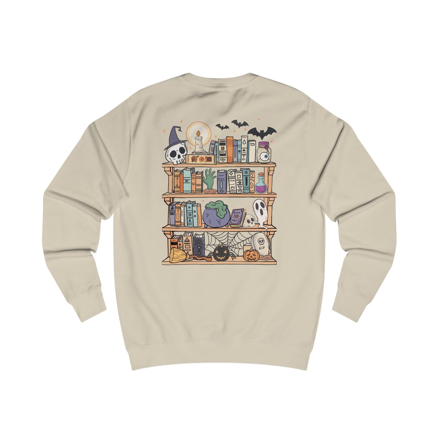 Book Lovers/Ghost Unisex Sweatshirt - Perfect for Halloween, Cozy Fall Wear, Gift for Book Lovers, Ghost and Books Design