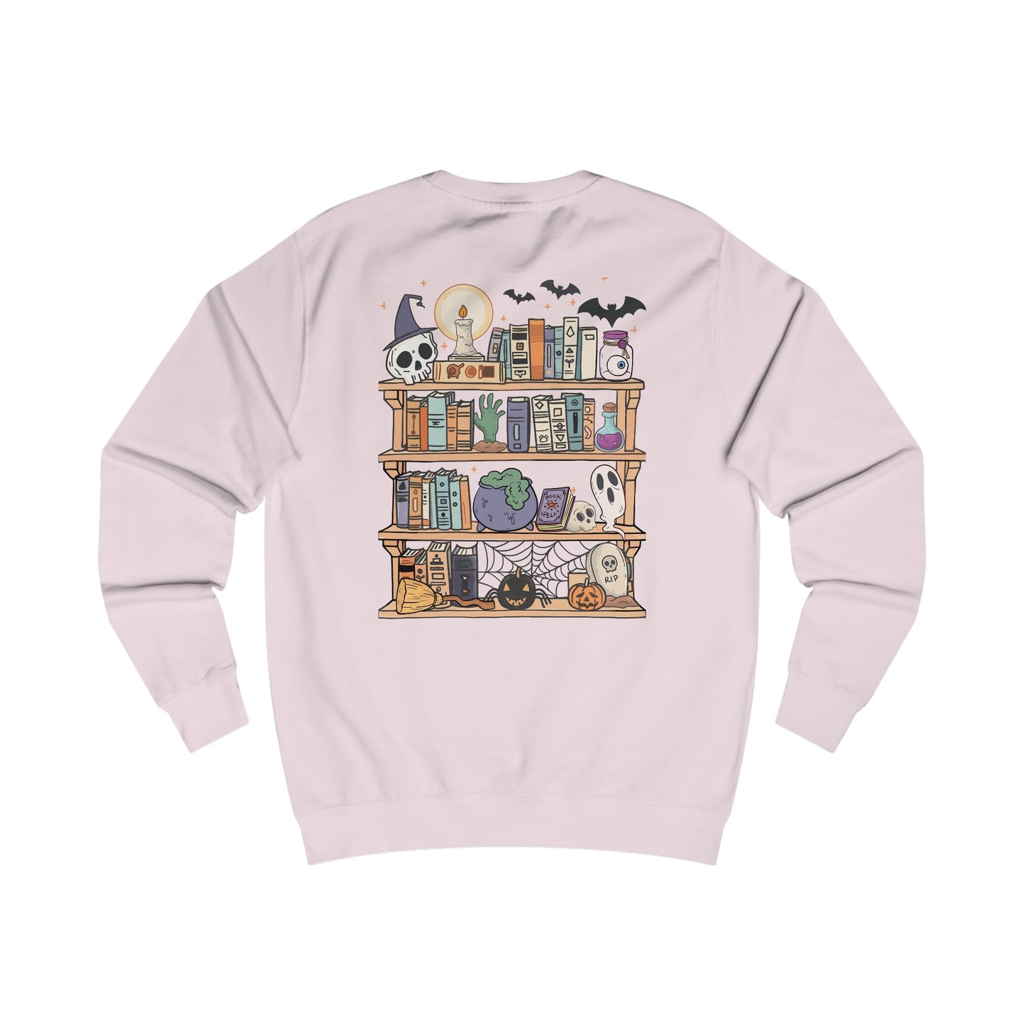 Book Lovers/Ghost Unisex Sweatshirt - Perfect for Halloween, Cozy Fall Wear, Gift for Book Lovers, Ghost and Books Design