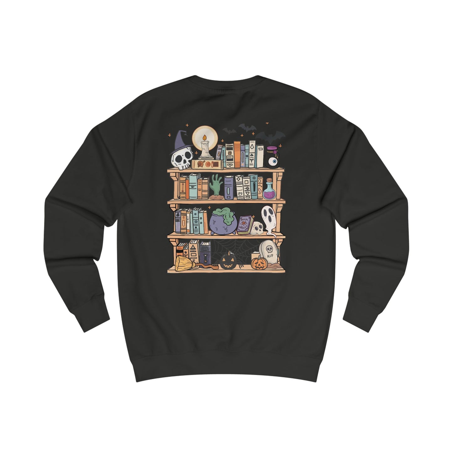 Book Lovers/Ghost Unisex Sweatshirt - Perfect for Halloween, Cozy Fall Wear, Gift for Book Lovers, Ghost and Books Design
