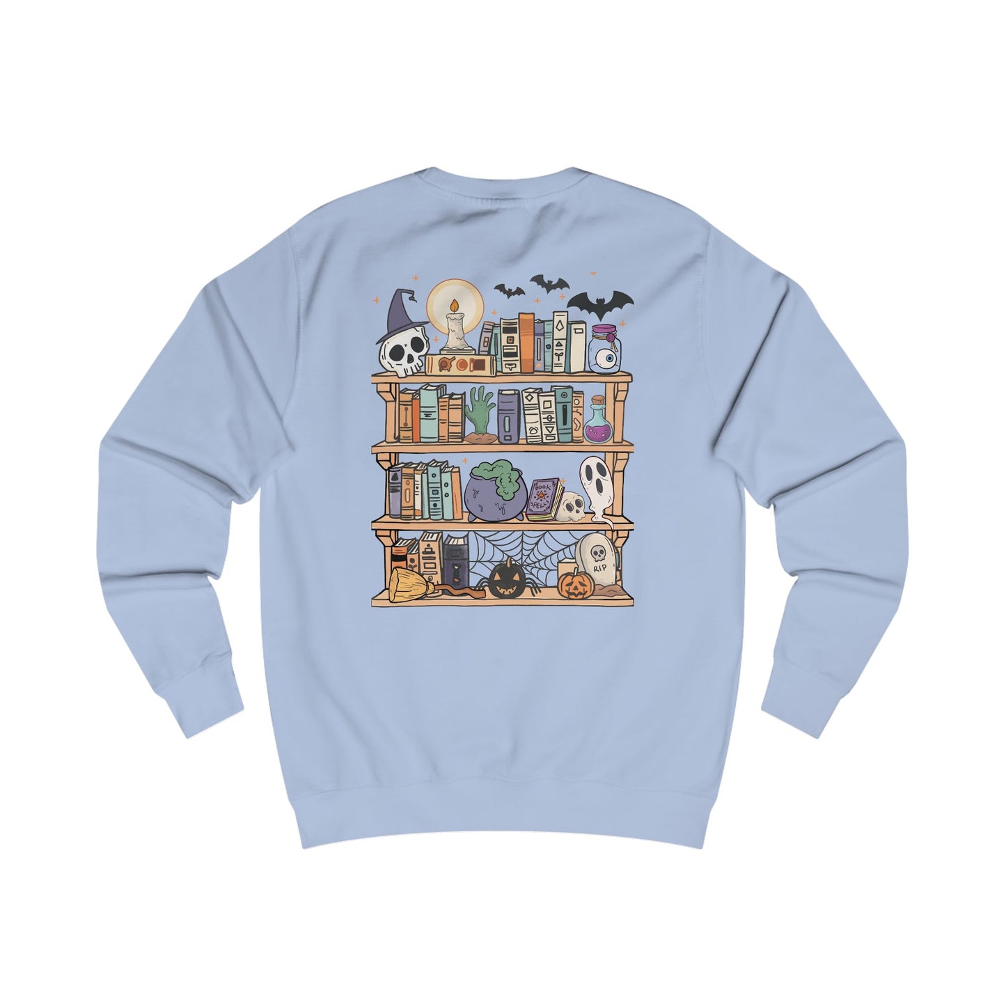 Book Lovers/Ghost Unisex Sweatshirt - Perfect for Halloween, Cozy Fall Wear, Gift for Book Lovers, Ghost and Books Design