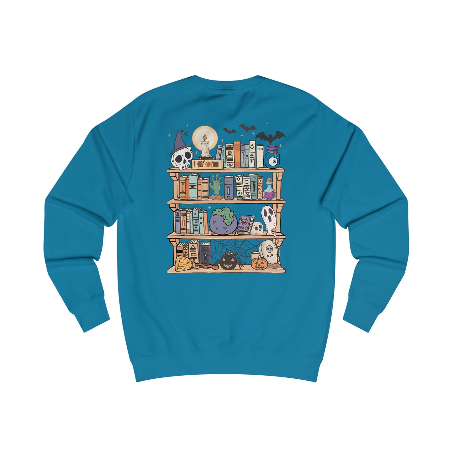 Book Lovers/Ghost Unisex Sweatshirt - Perfect for Halloween, Cozy Fall Wear, Gift for Book Lovers, Ghost and Books Design