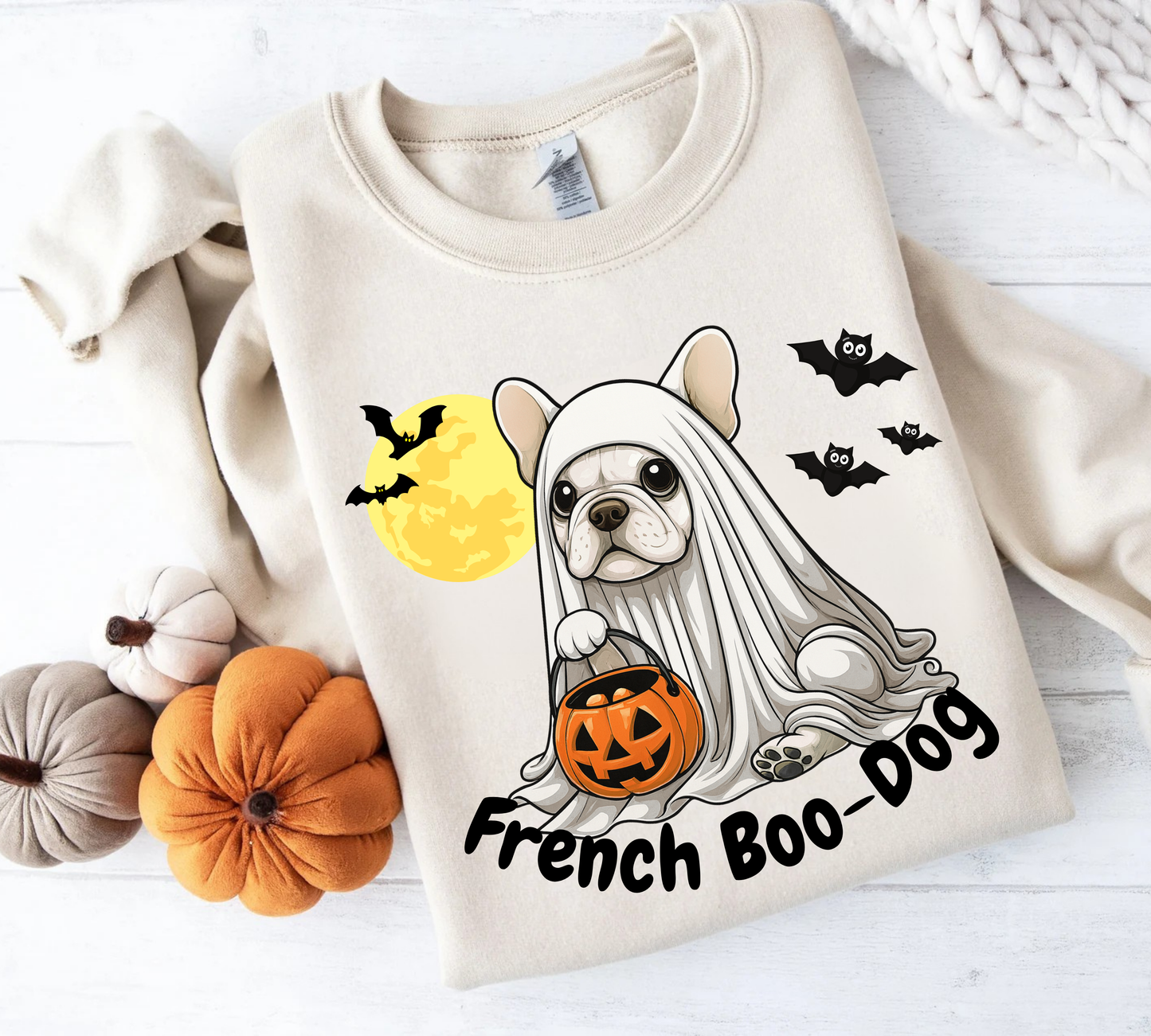 French "Boo-Dog" Crewneck Sweatshirt