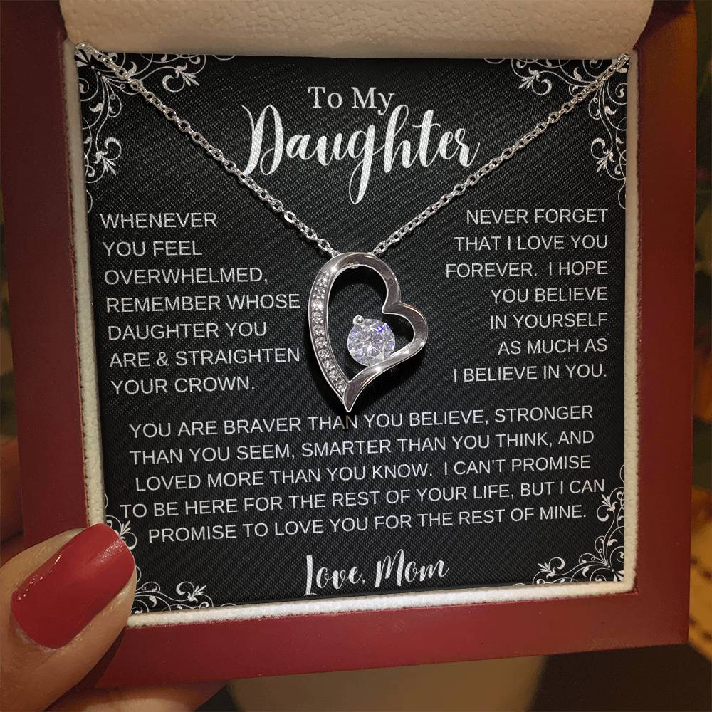 To My Daughter, Straighten Your Crown|Forever Love Necklace