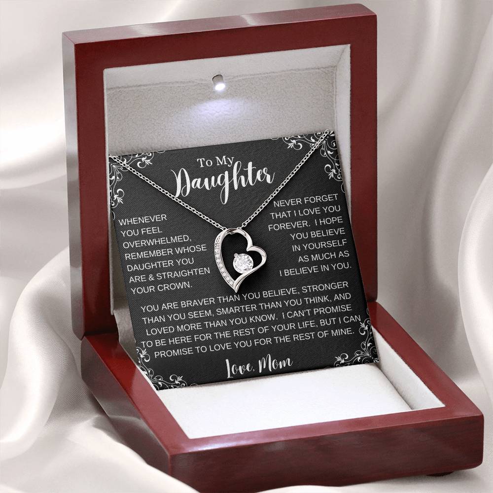 To My Daughter, Straighten Your Crown|Forever Love Necklace