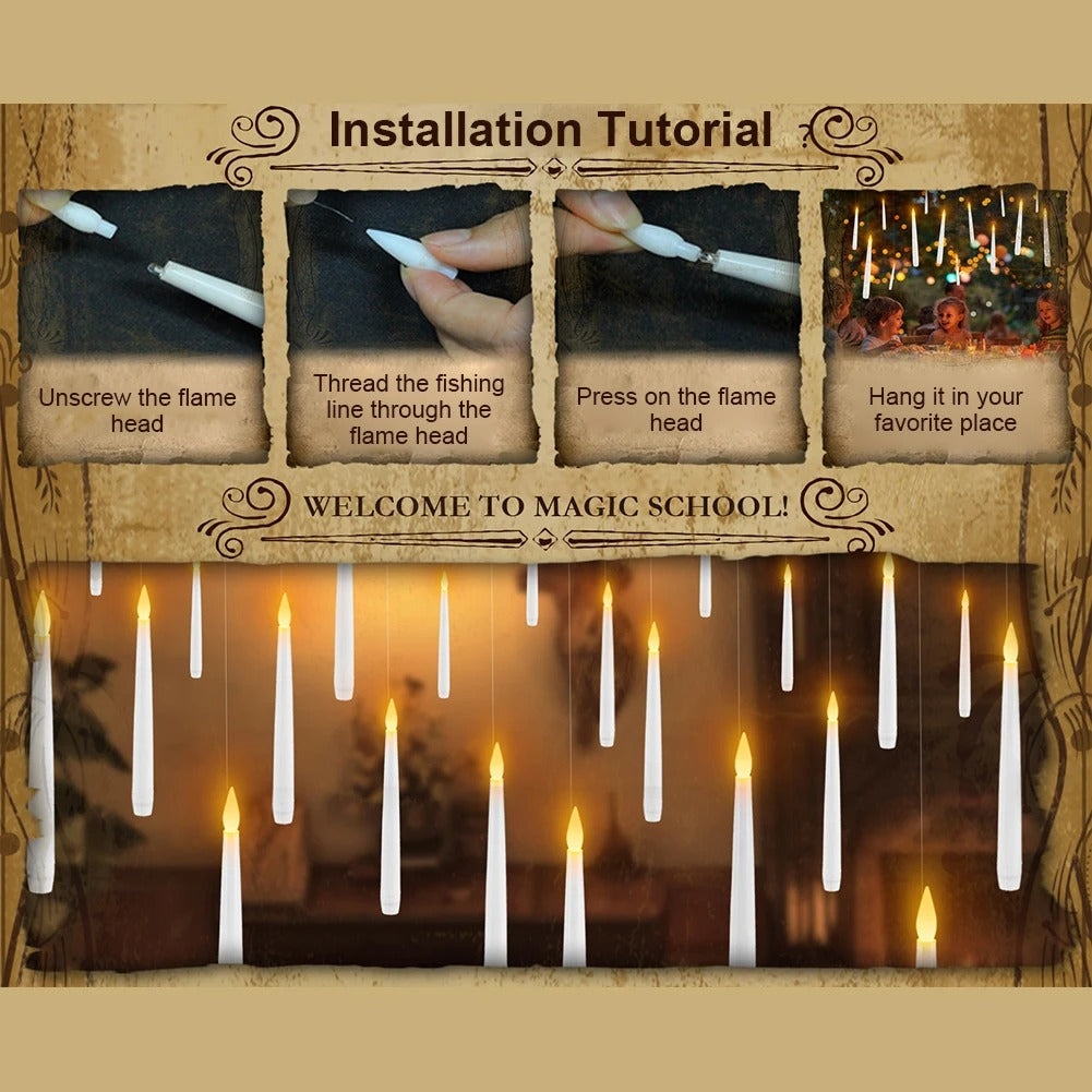Magical Floating Candles w/ Magic Wand Remote