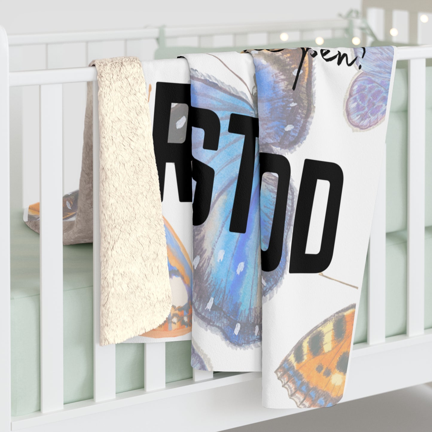 Inspirational Sherpa Fleece Blanket - "God is Still Writing Your Story"