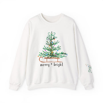 Cozy Cute Minimal Christmas Tree Sweatshirt