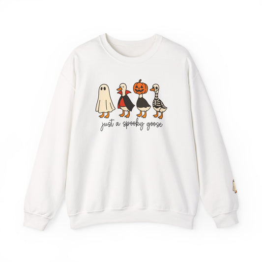 Spooky Goose Crewneck Sweatshirt | Fall Fashion, Unisex Cozy Sweatshirt