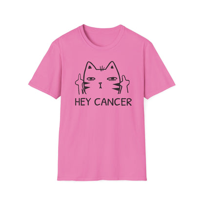 HEY CANCER--Sassy Cat T-Shirt -