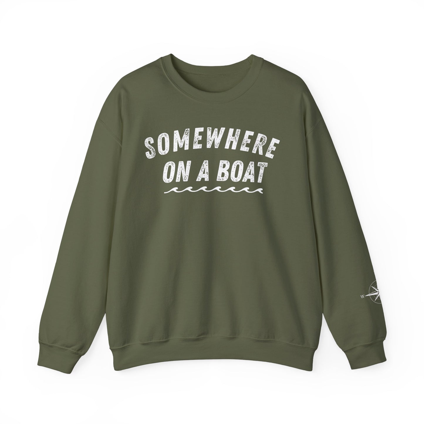 Somewhere on a Boat Unisex Crewneck Sweatshirt