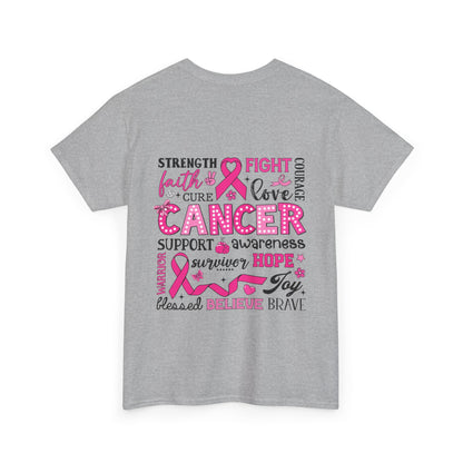 Breast Cancer Awareness Tee, Supportive Shirt, Inspirational Gift, Unisex Cotton Top, Fight Cancer Apparel, Hope and Love Tees