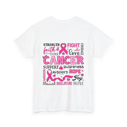 Breast Cancer Awareness Tee, Supportive Shirt, Inspirational Gift, Unisex Cotton Top, Fight Cancer Apparel, Hope and Love Tees