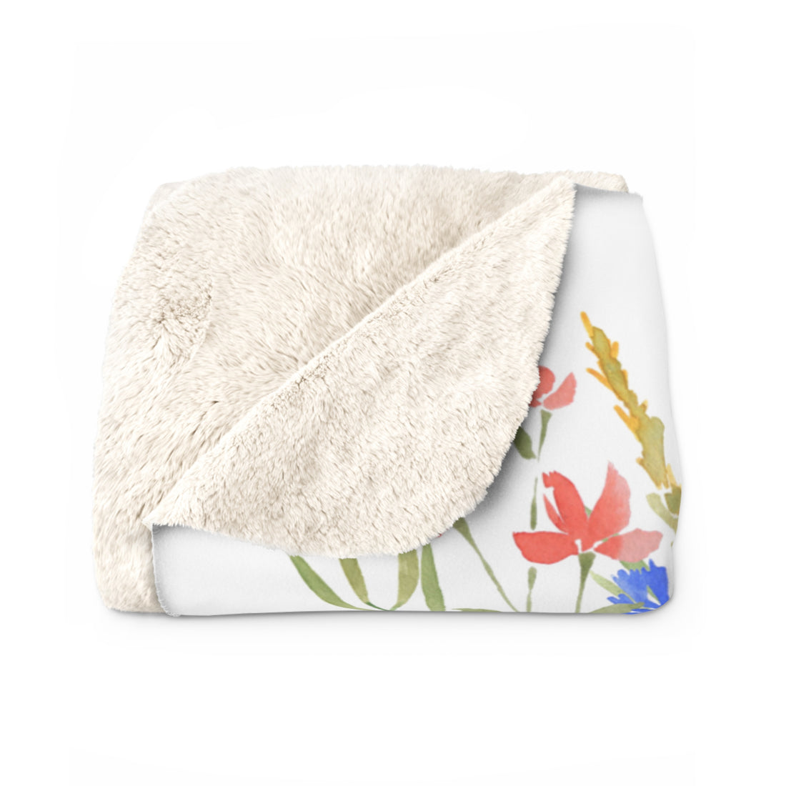 Floral Faith Sherpa Fleece Blanket