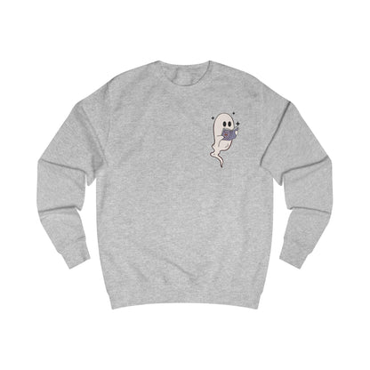 Book Lovers/Ghost Unisex Sweatshirt - Perfect for Halloween, Cozy Fall Wear, Gift for Book Lovers, Ghost and Books Design