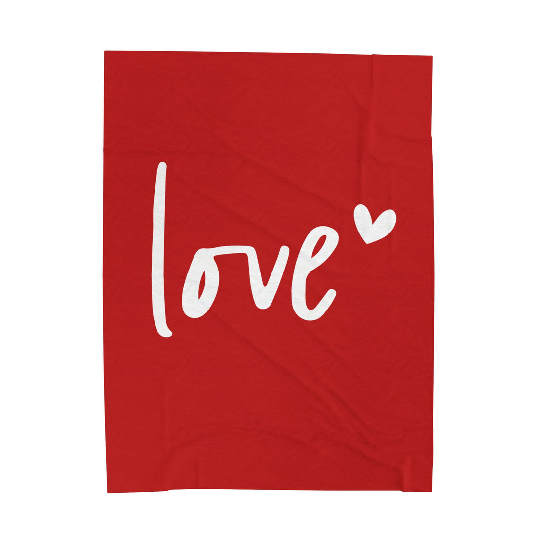 Love Heart Plush Blanket — Red Velveteen Cozy Throw for Valentine’s Day & Every Day!