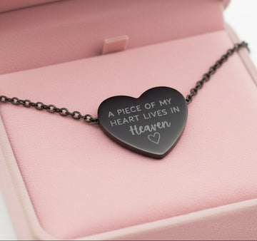 Heart Necklace — "A Piece Of My Heart Lives In Heaven"