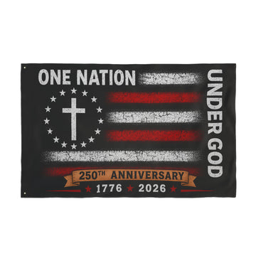 One Nation Under God 250th Anniversary Flag — 1776–2026 Double-Sided Patriotic Banner