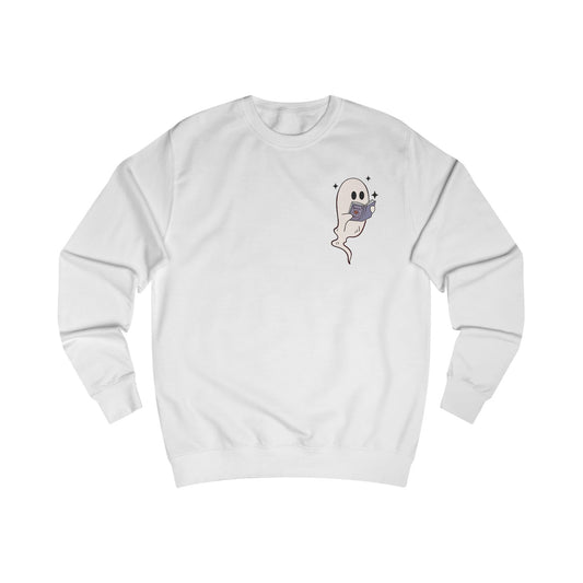 Book Lovers/Ghost Unisex Sweatshirt - Perfect for Halloween, Cozy Fall Wear, Gift for Book Lovers, Ghost and Books Design