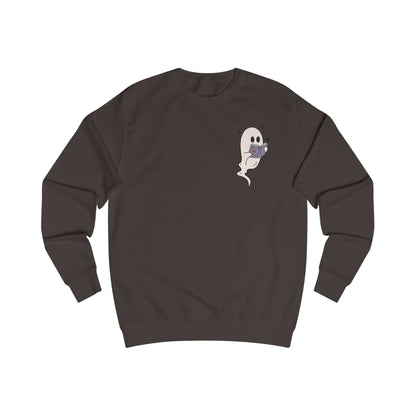 Book Lovers/Ghost Unisex Sweatshirt - Perfect for Halloween, Cozy Fall Wear, Gift for Book Lovers, Ghost and Books Design